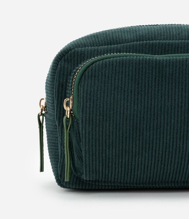 Neceser Rectangular Grande en Terciopelo Coctel con Pequeño Bolsillo Delantero 4