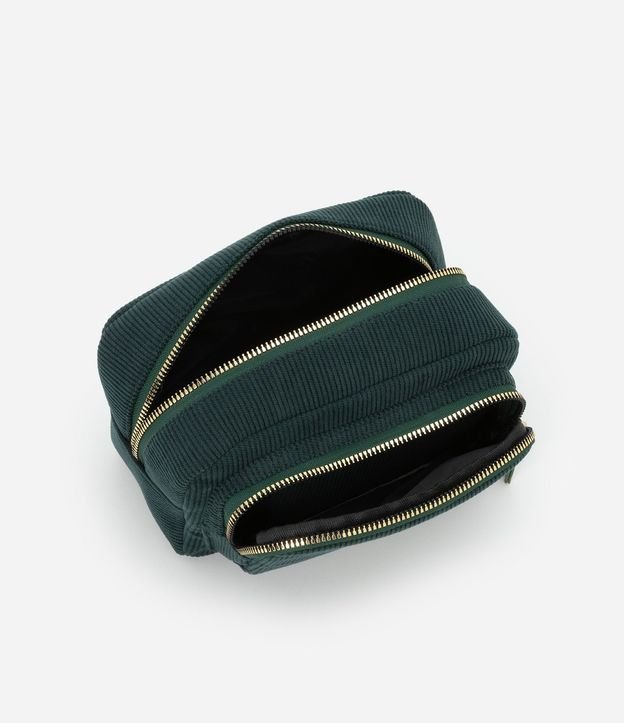 Neceser Rectangular Grande en Terciopelo Coctel con Pequeño Bolsillo Delantero 5