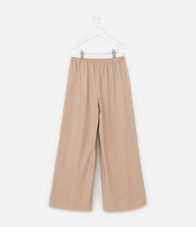 Pantalón Recto Infantil Sastrería con Cintura Contrastante - Talle 5  14 años 3