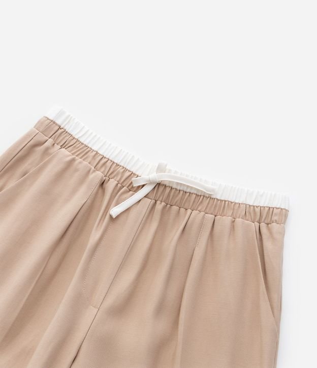 Pantalón Recto Infantil Sastrería con Cintura Contrastante - Talle 5  14 años 6
