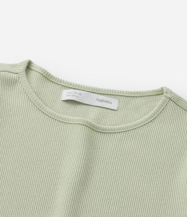 Blusa Infantil en Rib con Broderie en la Manga - Talle 5 a 14 años 5