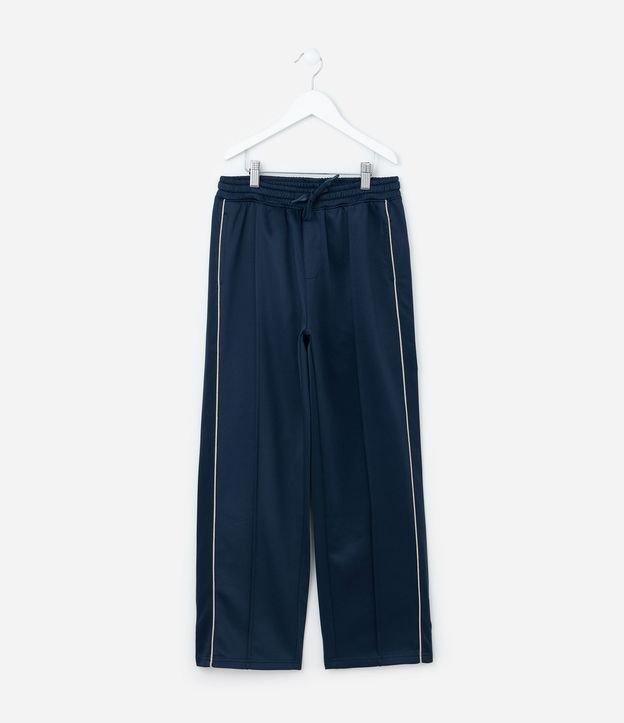 Pantalón Infantil Recto en Microfibra con Piping - Talle 5 A 14 años