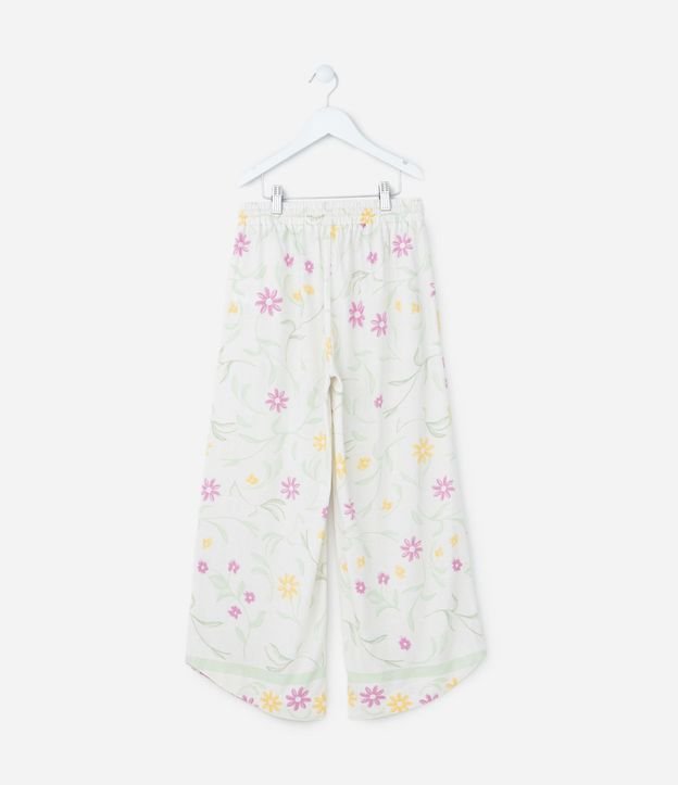 Pantalón Pantacourt Infantil con Estampa Floral - Talle 5 a 14 años 4