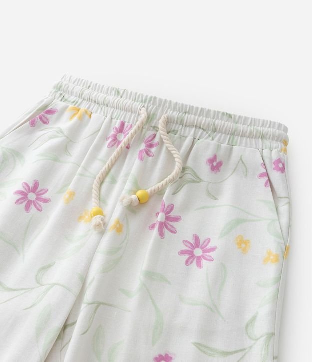 Pantalón Pantacourt Infantil con Estampa Floral - Talle 5 a 14 años 6