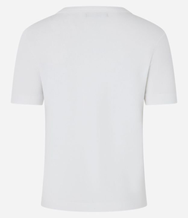 Blusa Básica Ajustada en Rib con Cuello Redondo 7