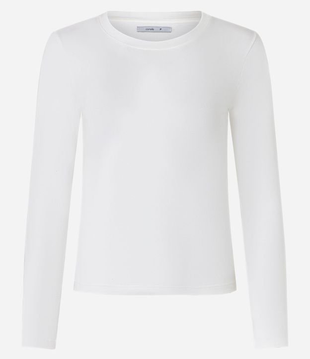 Blusa en Algodón con Cuello Redondo