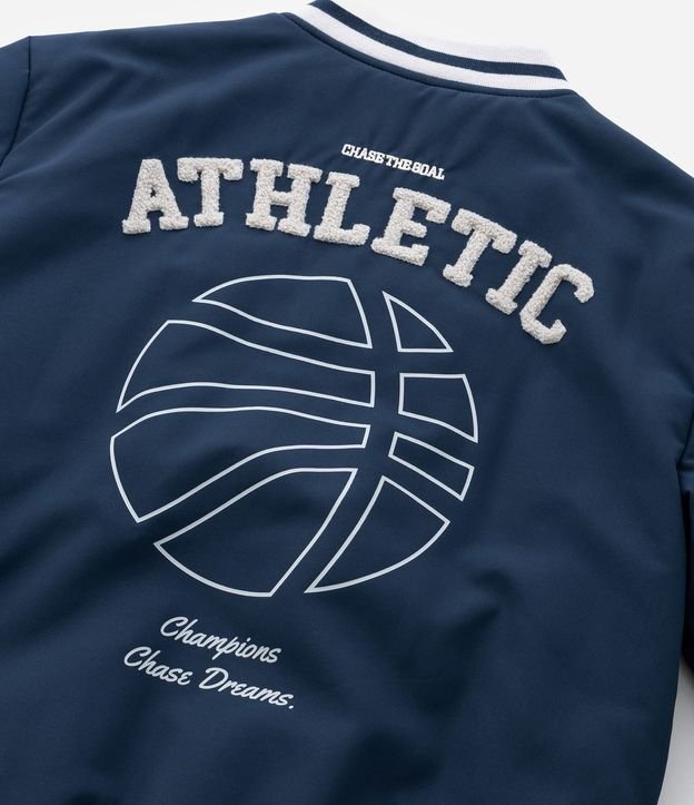 Campera College Bomber Infantil con Estampa Lettering - Talle 5 A 14 años 9