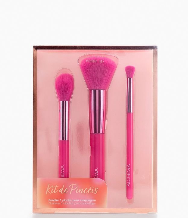 Kit 03 Brochas para Maquillaje Línea Pink Alchemia 1