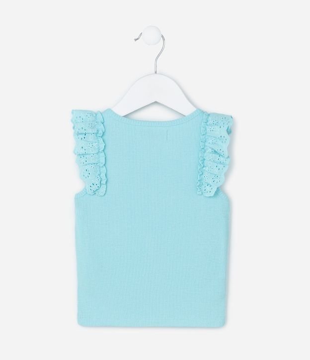 Musculosa Infantil en Rib con Volado en Broderie - Talle 1 a 5 años 3