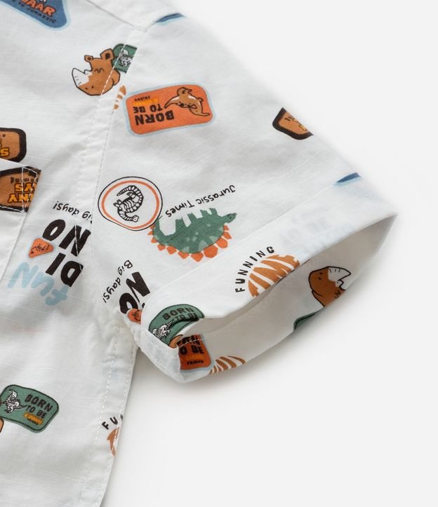 Camisa Infantil con Bolsillo y Estampa de Dinos - Talle 1 a 6 años 7