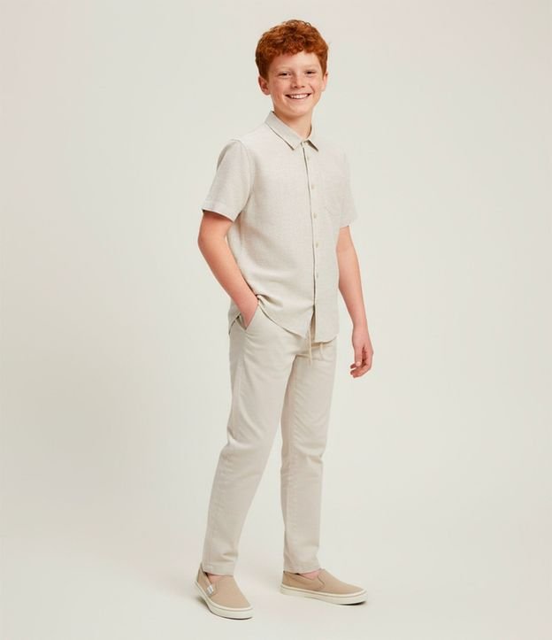 Camisa Infantil en Viscolino con Bolsillo - Talle 5 a 14 años