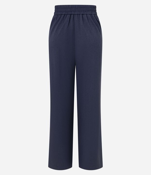 Pantalón Wide Leg Sastrería con Pliegues y Aplicación de Strass 10