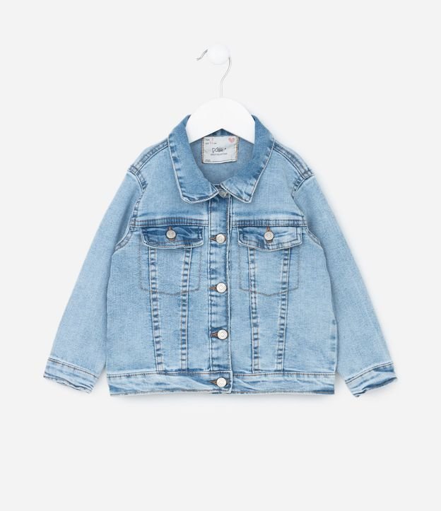 Campera Infantil en Jeans Básica con Bolsillos - Talle 1 a 6 años
