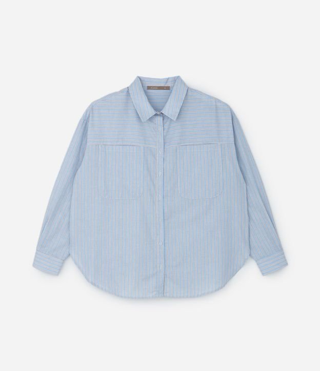 Camisa en Tricolina con Rayas Curve & Plus Size 6