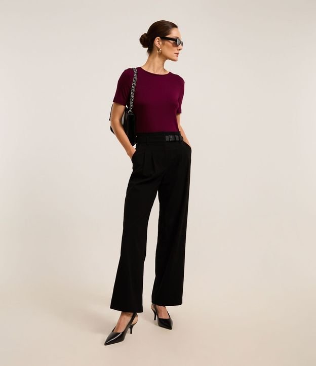 Blusa Básica en Viscosa con Escote Redondo 2