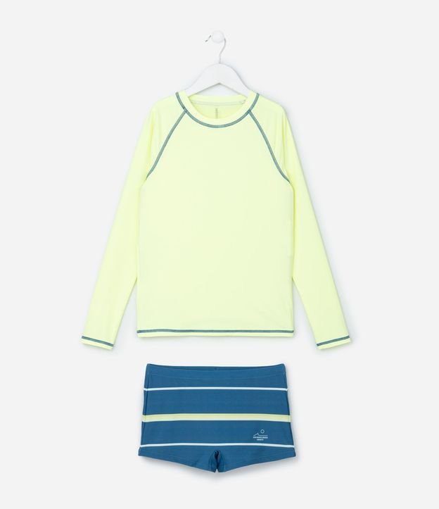 Conjunto Infantil con Protección UV y Estampa Rayas - Talle 5 a 14 años 1