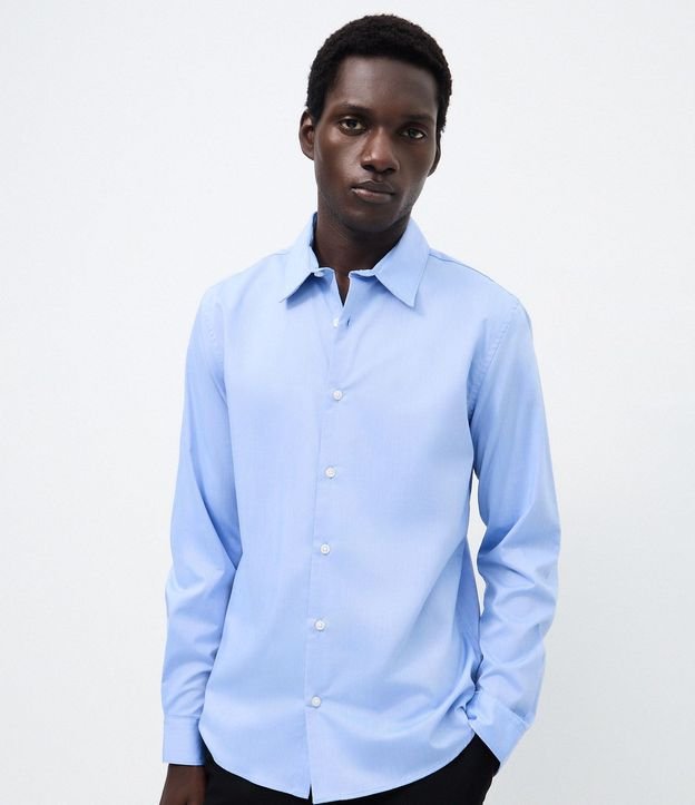 Camisa Slim con Fibra de Bambú Maquinetada con Rayas 3