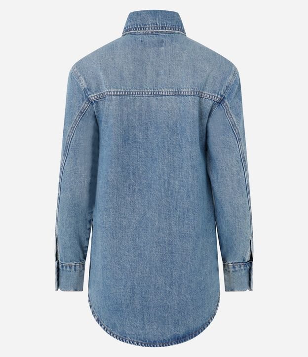 Camisa en Jeans Dirty Western con Recortes Delanteros 6