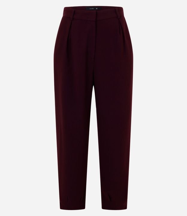 Pantalón Zanahoria en Crepé con Pliegues y Bolsillos 5