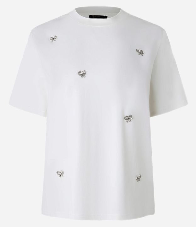 Blusa en Algodón con Bordado de Lazos con Perlas 5