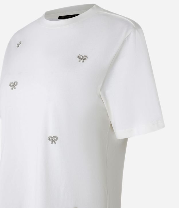 Blusa en Algodón con Bordado de Lazos con Perlas 6
