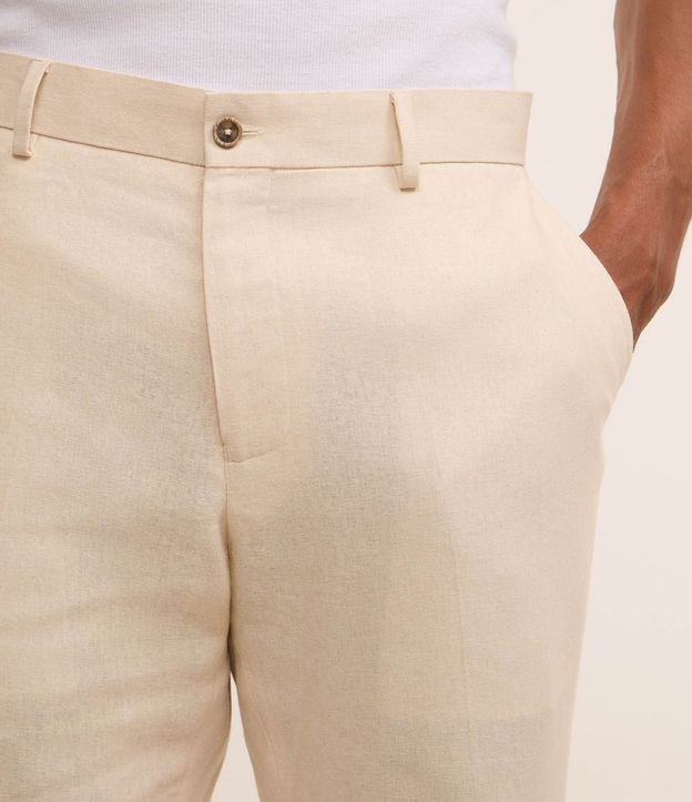 Pantalón Relaxed en Viscolino con Cintura Trabilla 5