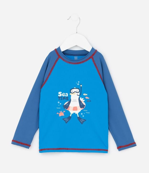 Conjunto Infantil con Protección UV y Estampa Pinguino - Talle 6 Meses a 4 años 2