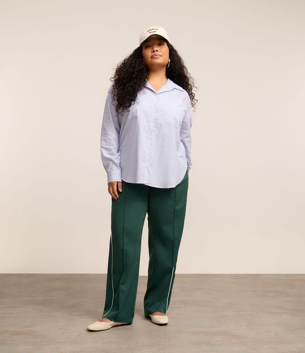 Pantalón Recto Sportcore en Crepé Curve & Plus Size