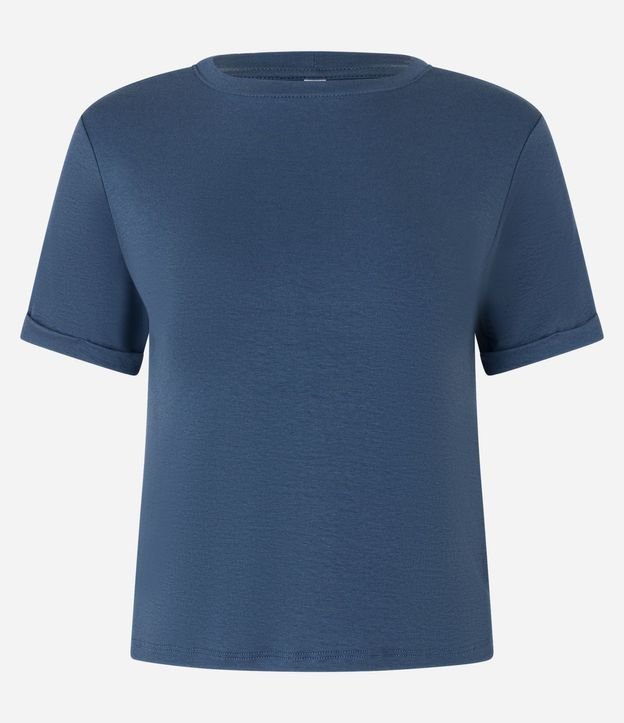 Blusa Básica en Viscosa con Manga Dobrada 6
