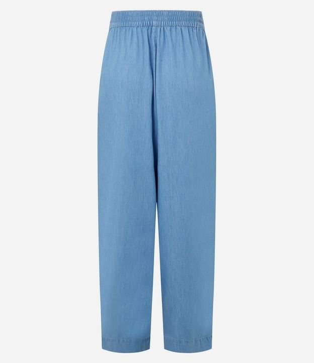 Pantalón recto en Jeans con Cintura Elástica Diferenciado 6