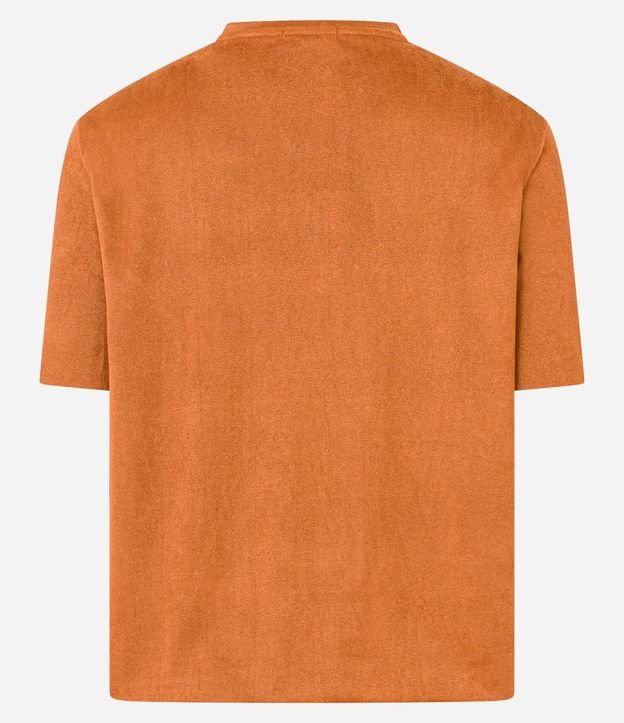 Blusa en Gamuza con Cuello Redondo y Manga Corta 7