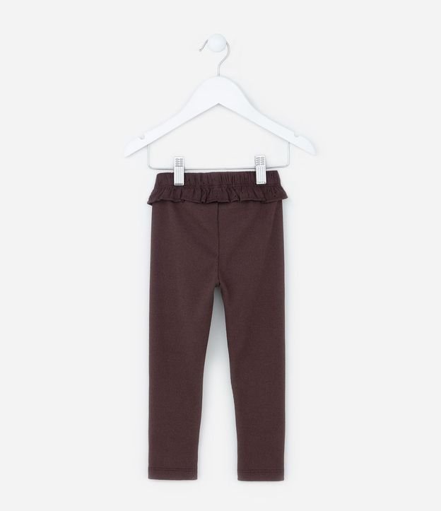 Pantalón Legging Infantil Acanalada con volado - Talle 1 a 6 años 2