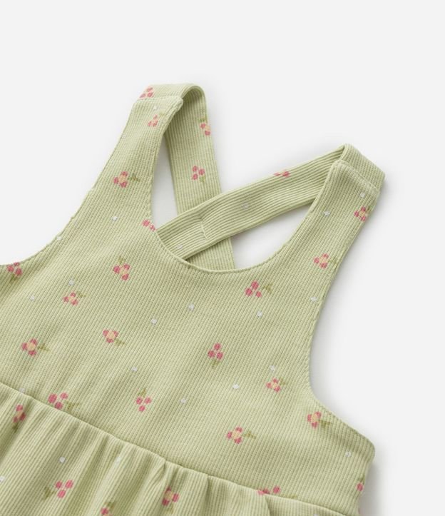 Conjunto Infantil con Estampa Floral Liberty Canelado - Talle 0 a 18 Meses 15