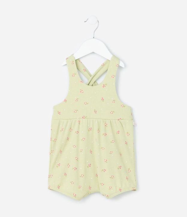 Conjunto Infantil con Estampa Floral Liberty Canelado - Talle 0 a 18 Meses 6