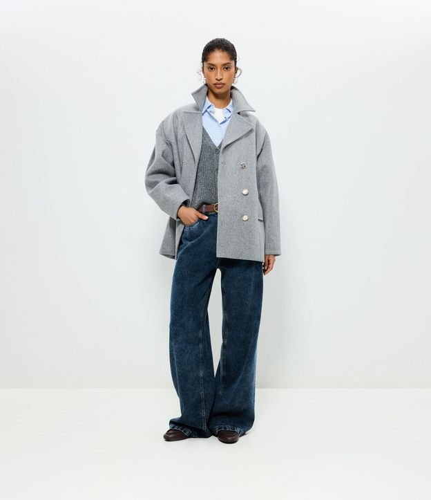 Pantalón Wide Leg en Jeans con Tiro Alto 1
