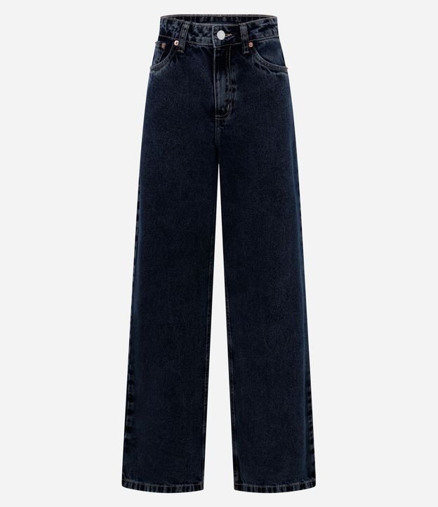 Pantalón Wide Leg en Jeans con Tiro Alto