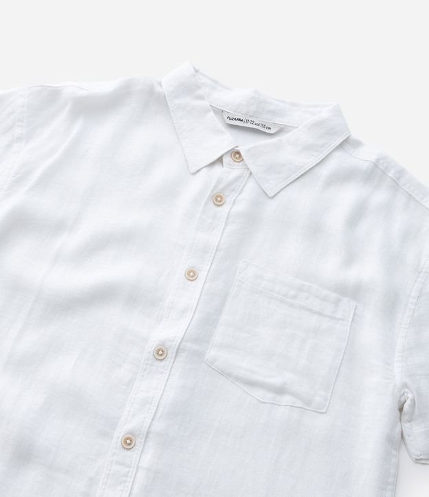 Camisa Infantil en Viscolino con Bolsillo - Talle 5 a 14 años