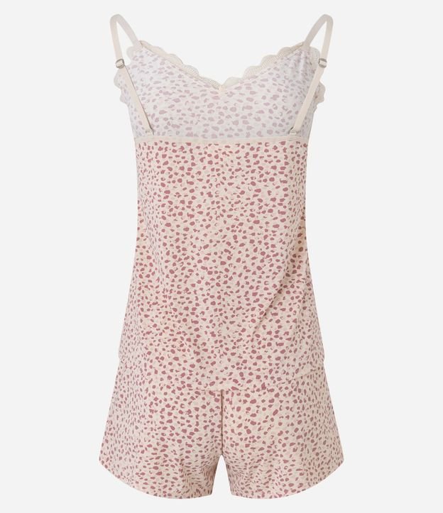 Pijama Short Doll en Microfibra con Estampa de Animal Print Leopardo 7