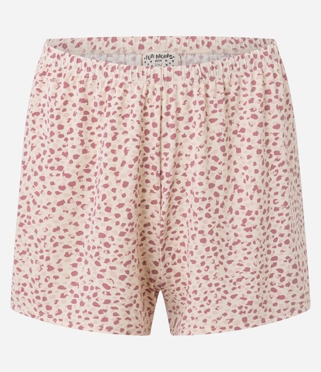 Pijama Short Doll en Microfibra con Estampa de Animal Print Leopardo 8