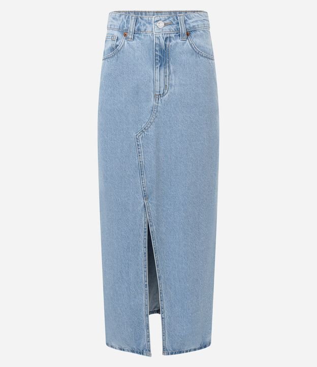 Pollera New Midi Jeans con Abertura Delantero 5