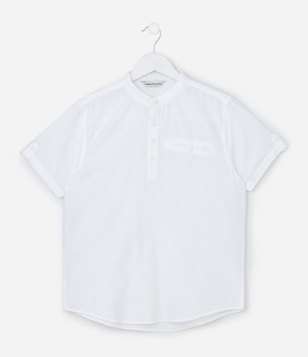 Camisa Infantil Bata Texturizada - Talle 5 a 14 años