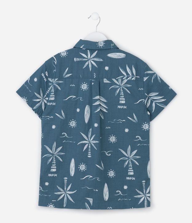 Camisa Infantil en Franela con Estampa Tropical - Talle 5 a 14 años 3