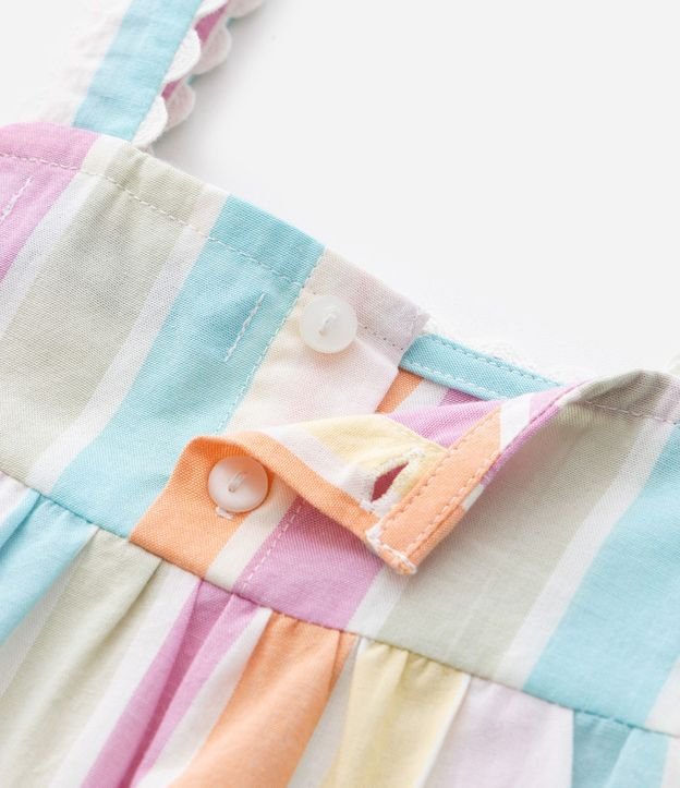 Conjunto Infantil de Rayas con Aplicaciones de Ganchillo en la Blusa  - Talle 1 a 5 años 8
