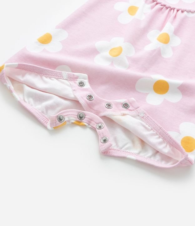 Enterito en Suedine con Estampa Floral - Talle 0 a 18 Meses 6