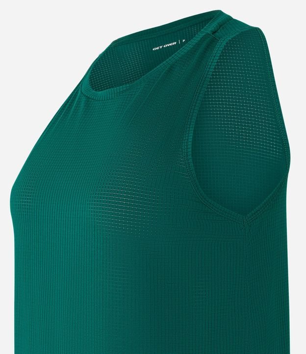 Musculosa Deportiva en Microfibra Texturizada y Bajo Redondeado 5