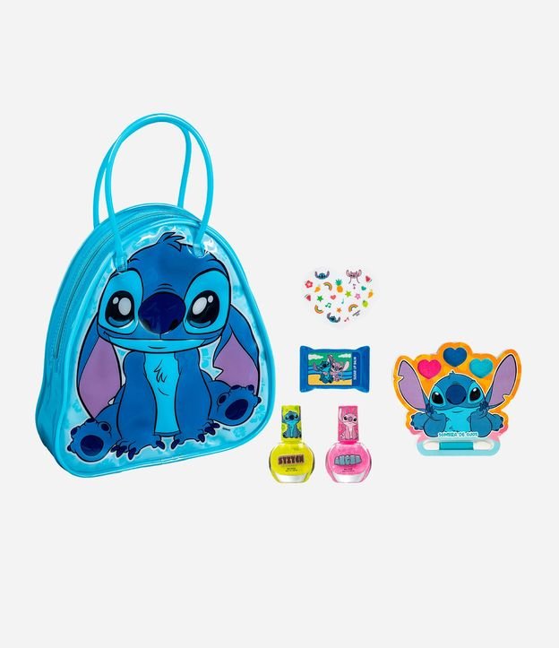 Kit Bolso Stitch 02 Esmaltes + Lip Balm + Trio Sombras + Stickers