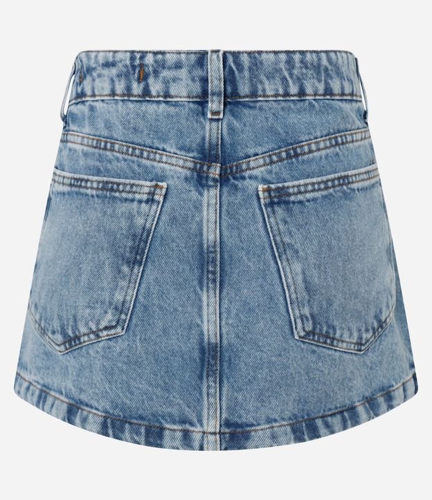 Pollera Mini en Jeans con Cintura Mediana 7