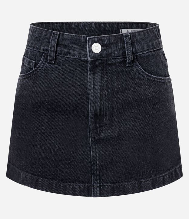 Pollera Mini en Jeans con Cintura Mediana 6