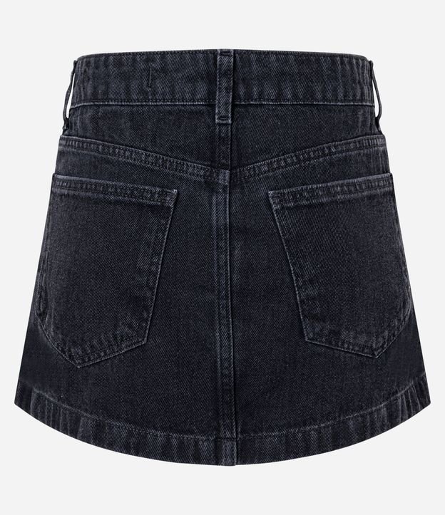 Pollera Mini en Jeans con Cintura Mediana 7