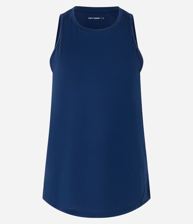 Musculosa Deportiva en Microfibra Texturizada y Bajo Redondeado 6
